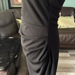 Blue Blush Elegant Black Asymmetrical Dress